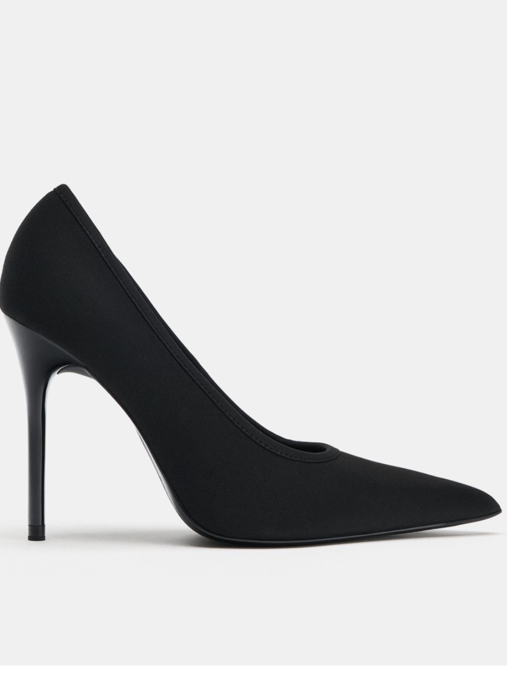 Zara matte satin black pumps